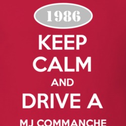 Keep Calm and Drive A 1986 MJ Commanche Funny Jeep T Shirt