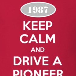 Keep Calm and Drive A 1987 Pioneer Funny Jeep T Shirt