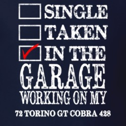 Single Taken In The Garage Working On My 1972  TORINO COBRA 428 Muscle