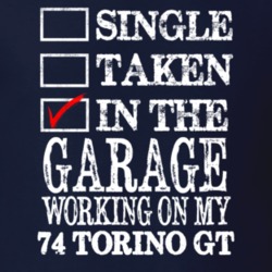 Single Taken In The Garage Working On My 1974  TORINO GT Muscle Car T 