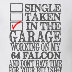 Single Taken In The Garage 1964  FALCON Distressed Look Muscle Car T S