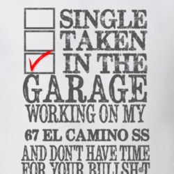 Single Taken In The Garage 1967 CHEVROLET EL CAMINO SS Distressed Look