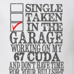 Single Taken In The Garage 1967 PLYMOUTH BARRACUDA Distressed Look Mus