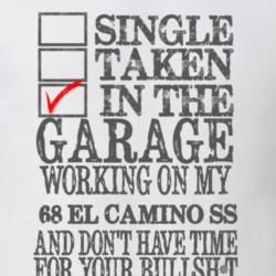 Single Taken In The Garage 1968 CHEVROLET EL CAMINO SS Distressed Look
