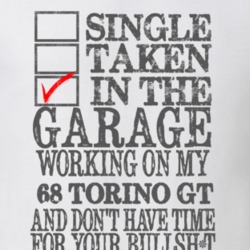 Single Taken In The Garage 1968  TORINO GT Distressed Look Muscle Car 