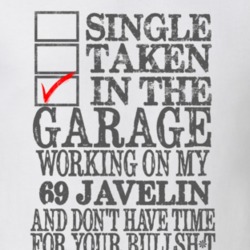 Single Taken In The Garage 1969 AMC JAVELIN Distressed Look Muscle Car