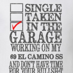 Single Taken In The Garage 1969 CHEVROLET EL CAMINO SS Distressed Look