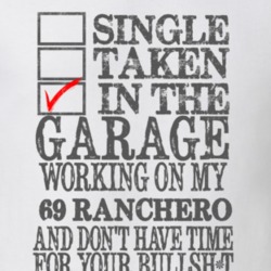 Single Taken In The Garage 1969  RANCHERO Distressed Look Muscle Car T