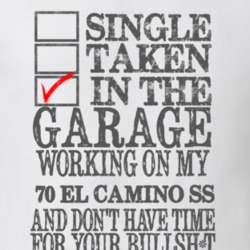 Single Taken In The Garage 1970 CHEVROLET EL CAMINO SS Distressed Look