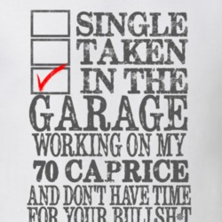 Single Taken In The Garage 1970 CHEVY CAPRICE Distressed Look Muscle C