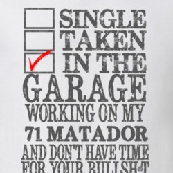 Single Taken In The Garage 1971 AMC MATADOR Distressed Look Muscle Car
