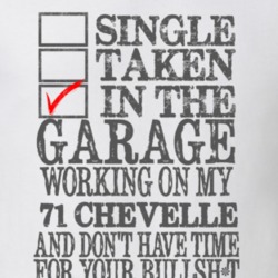 Single Taken In The Garage 1971 CHEVELLE Distressed Look Muscle Car T 