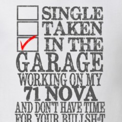 Single Taken In The Garage 1971 CHEVY NOVA Distressed Look Muscle Car 