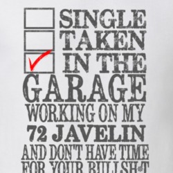 Single Taken In The Garage 1972 AMC JAVELIN Distressed Look Muscle Car