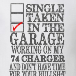 Single Taken In The Garage 1974 DODGE CHARGER Distressed Look Muscle C
