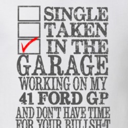Single Taken in the Garage With Jeep 1941 GP Funny Jeep T Shirt
