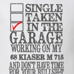 Single Taken in the Garage With Jeep 1968 Kiaser M 715 Funny Jeep T Sh