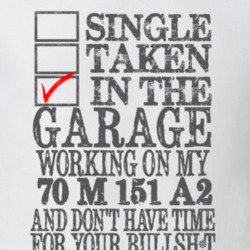 Single Taken in the Garage With Jeep 1970 M 151 A2 Funny Jeep T Shirt