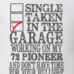 Single Taken in the Garage With Jeep 1972 Pioneer Funny Jeep T Shirt