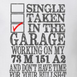 Single Taken in the Garage With Jeep 1973 M 151 A2 Funny Jeep T Shirt