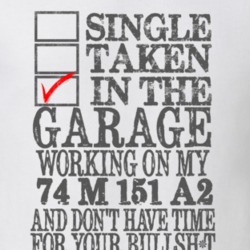Single Taken in the Garage With Jeep 1974 M 151 A2 Funny Jeep T Shirt