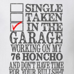 Single Taken in the Garage With Jeep 1976 Honcho Funny Jeep T Shirt