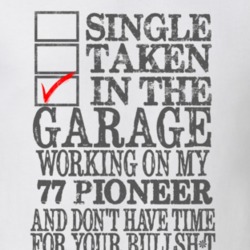Single Taken in the Garage With Jeep 1977 Pioneer Funny Jeep T Shirt