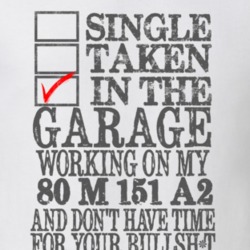 Single Taken in the Garage With Jeep 1980 M 151 A2 Funny Jeep T Shirt