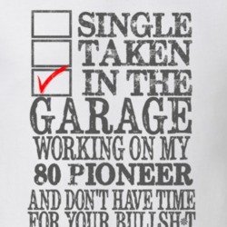 Single Taken in the Garage With Jeep 1980 Pioneer Funny Jeep T Shirt