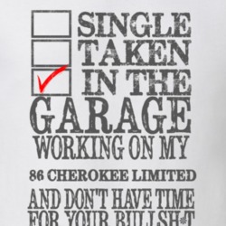 Single Taken in the Garage With Jeep 1986 Cherokee Limited Funny Jeep 