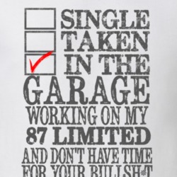 Single Taken in the Garage With Jeep 1987 Limited Funny Jeep T Shirt
