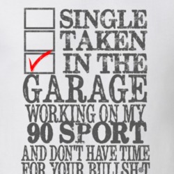 Single Taken in the Garage With Jeep 1990 Sport Funny Jeep T Shirt