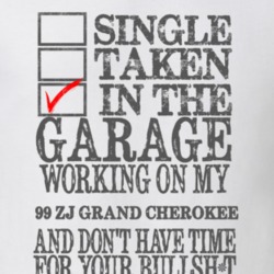 Single Taken in the Garage With Jeep 1999 ZJ Grand Cherokee Funny Jeep