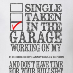 Single Taken in the Garage With Jeep 2001 Cherokee 60th Anniversary Ed