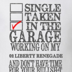 Single Taken in the Garage With Jeep 2002 Liberty Renegade Funny Jeep 