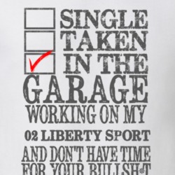 Single Taken in the Garage With Jeep 2002 Liberty Sport Funny Jeep T S