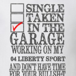 Single Taken in the Garage With Jeep 2004 Liberty Sport Funny Jeep T S