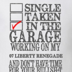 Single Taken in the Garage With Jeep 2007 Liberty Renegade Funny Jeep 