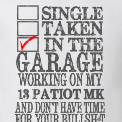Single Taken in the Garage With Jeep 2013 Patiot MK Funny Jeep T Shirt