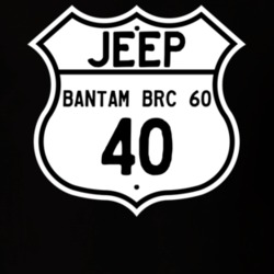 Highway Route Sign Jeep 1940 Bantam BRC 60 T Shirt