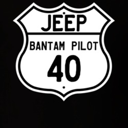 Highway Route Sign Jeep 1940 Bantam Pilot T Shirt
