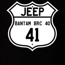 Highway Route Sign Jeep 1941 Bantam BRC 40 T Shirt