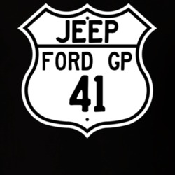 Highway Route Sign Jeep 1941 GP T Shirt