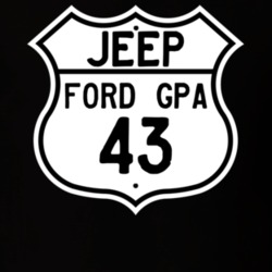 Highway Route Sign Jeep 1943 GPA T Shirt