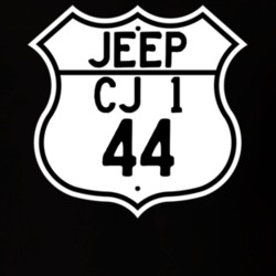 Highway Route Sign Jeep 1944 CJ 1 T Shirt