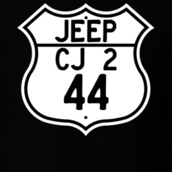Highway Route Sign Jeep 1944 CJ 2 T Shirt