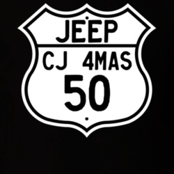 Highway Route Sign Jeep 1950 CJ 4MAS T Shirt
