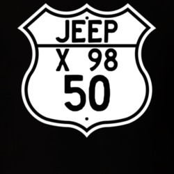 Highway Route Sign Jeep 1950 X 98 T Shirt