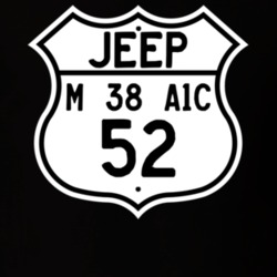Highway Route Sign Jeep 1952 M 38 A1C T Shirt