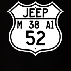 Highway Route Sign Jeep 1952 M 38 A1 T Shirt